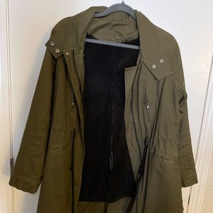 Army green coat
